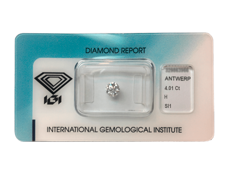 Buy original certified IGI diamond 4.01 ct. with Bitcoins!